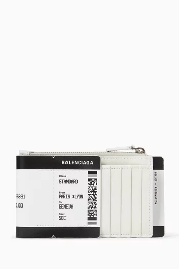 حافظة جواز سفر طويلة بجيب للنقود المعدنية وفتحات للبطاقات