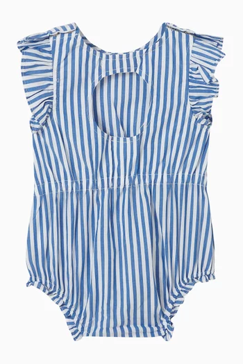 Summer Vacay Stripe Romper in Cotton