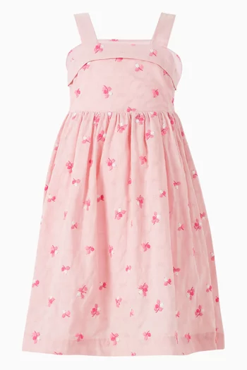Summer Vacay Embroidered Dress in Cotton