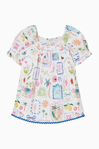 Summer Vacay Ric-rac Dress in Cotton