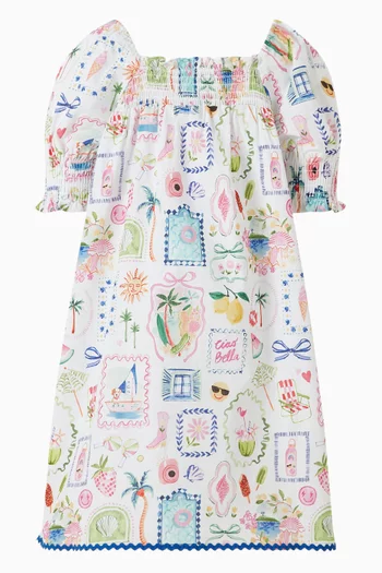 Summer Vacay Ric-rac Dress in Cotton