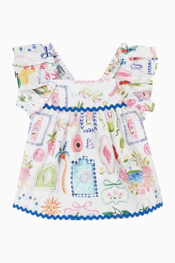 Summer Vacay Ric-rac Top in Cotton