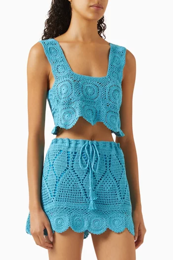 Aria Crochet Top in Cotton