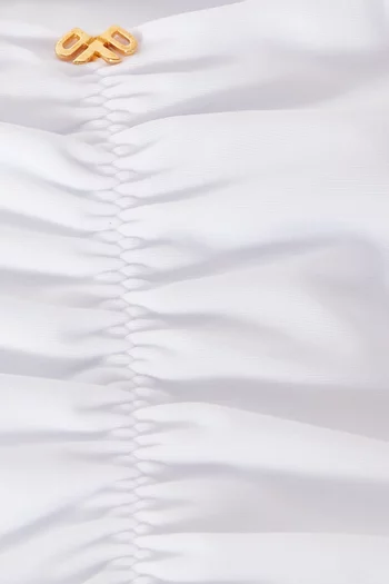 قطعة بيكيني سفلية أساسية مزينة بكشكش