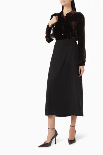 قميص بياقة كلاسيكية مخمل