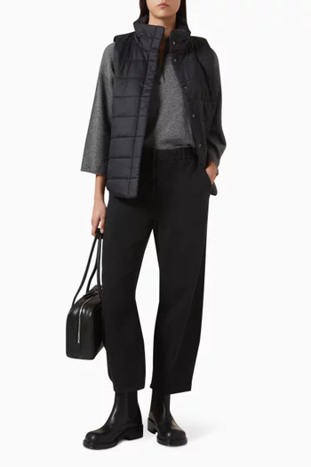 بلوزة بفتحة رقبة مقسومة كشمير إيطالي