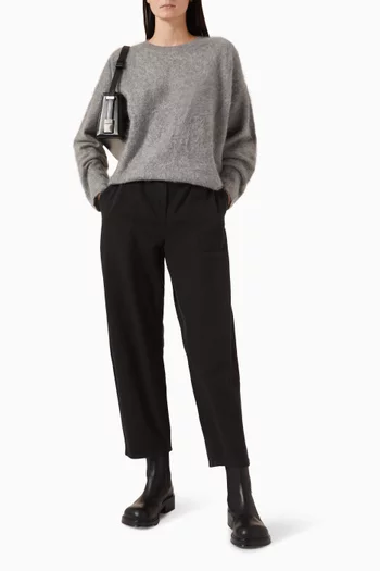 سترة بفتحة رقبة مستديرة كشمير ناعم