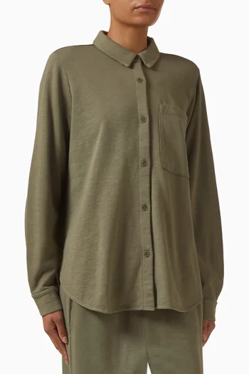 قميص قطن تيري مصبوغ