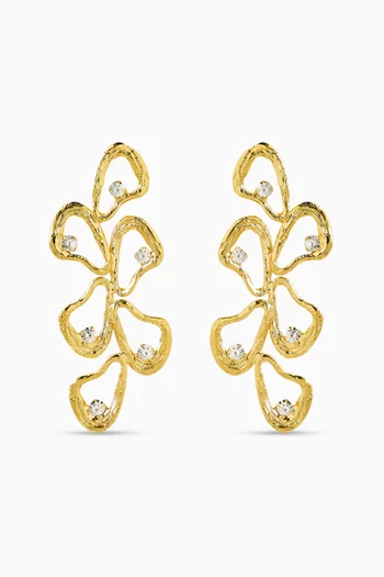 أقراط متدلية سيليستيال إكسبلوجن معدن مطلي ذهب عيار 24