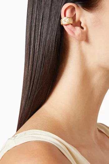 قرط محيط بالأذن اورورا داست معدن مطلي ذهب عيار 18‏