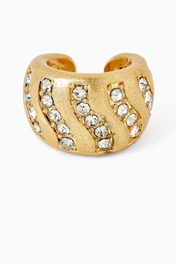 Aurora Wave Earcuff in 18kt Gold-plated Metal