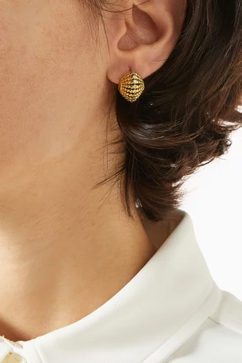 أقراط رافي نوفا نحاس مطلي ذهب عيار 24