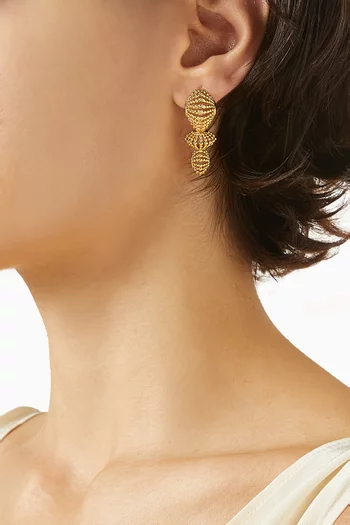 أقراط متدلية رافي نوفا نحاس مطلي ذهب عيار 24