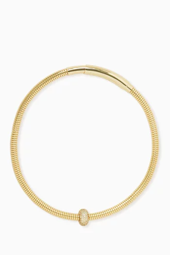 قلادة بتصميم جسم أفعى معدن مطلي ذهب عيار 24