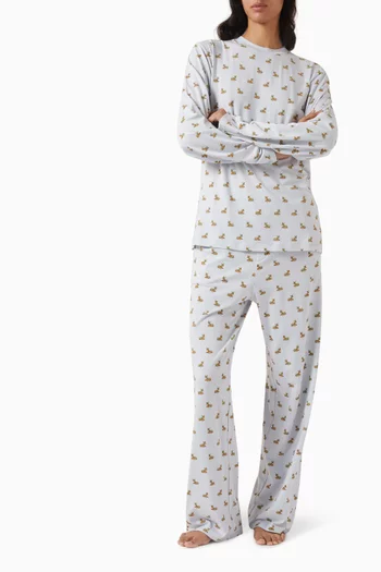 طقم بويفريند تي شيرت وبنطال