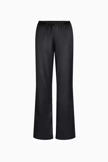 Heavyweight Satin Wide Leg Pants