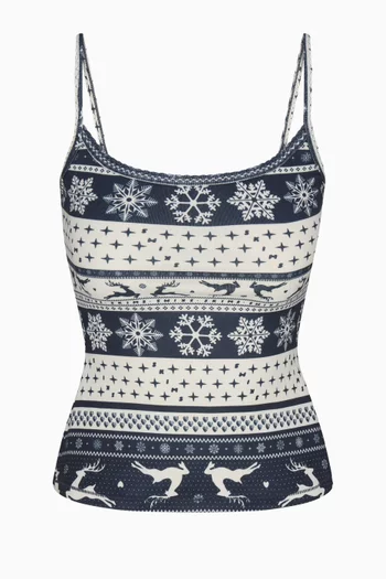 Logo Plush Pointelle Cami