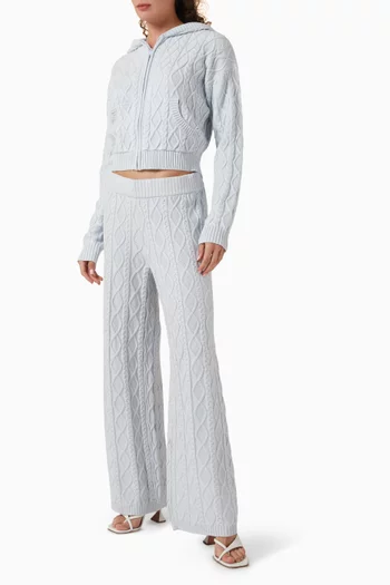 Snow Bunny Cableknit Straight Leg Pant
