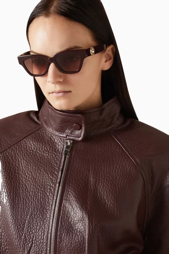 نظارة شمسية بتصميم عين القطة وإطار أسيتات