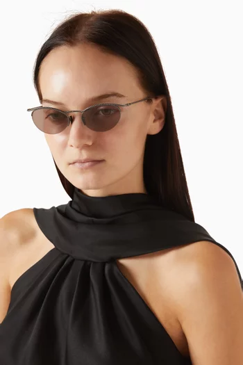 Oval Sunglasses in Metal