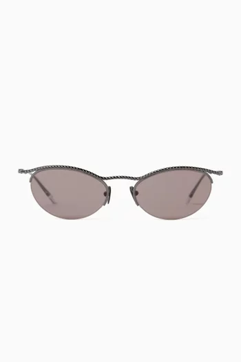 Oval Sunglasses in Metal