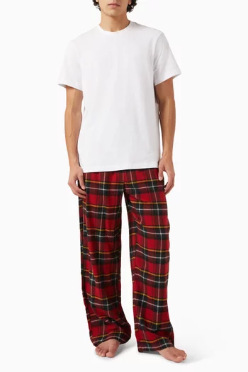 بنطال بيجاما بنقشة مربعات قطن