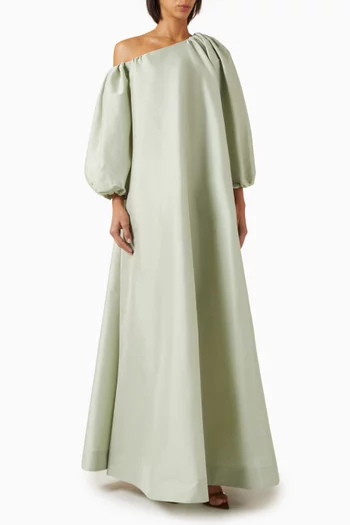 Nathalie Maxi Dress in Taffeta