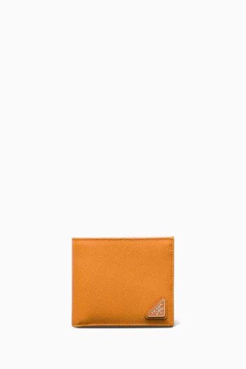 Logo Wallet in Saffiano Leather