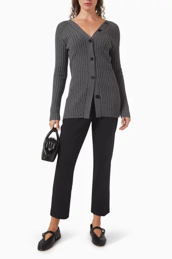 V-back Cardigan in Merino Wool