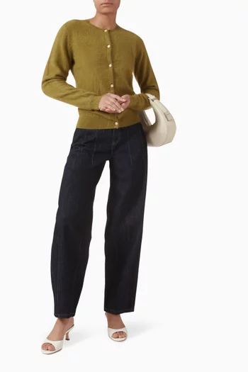 Brushed Cardigan in Cashmere