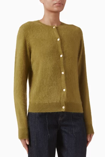 Brushed Cardigan in Cashmere
