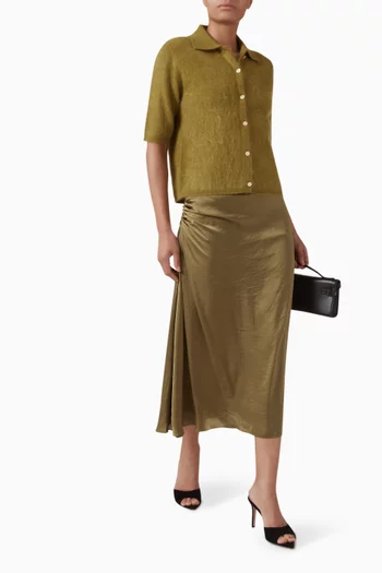 Brushed Button-up Cardigan