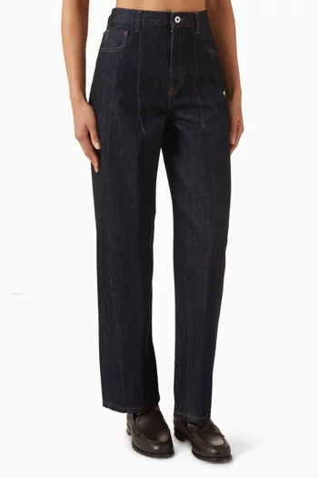 بنطال جينز ار ال اكس بطيّات دينم