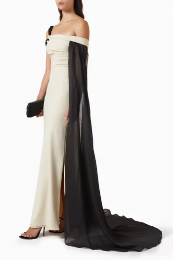 Onyx Cape Gown