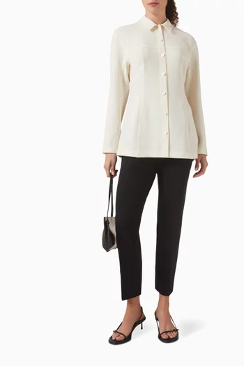 Button-up Shirt in Crepe