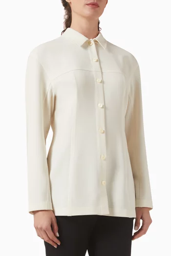 Button-up Shirt in Crepe