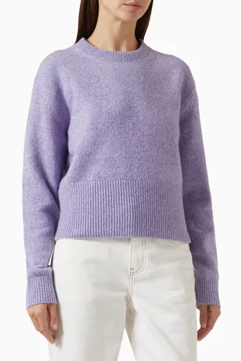 سترة ألينا بفتحة رقبة مستديرة مزيج كشمير