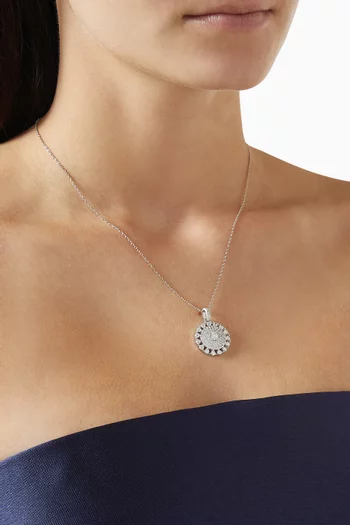 قلادة بدلاية دائرية فضة إسترلينية