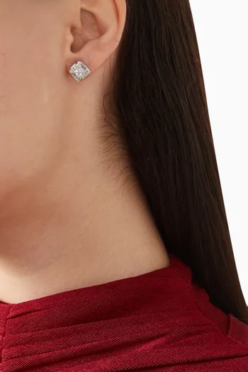 أقراط مرصعة بالكريستال فضة إسترلينية