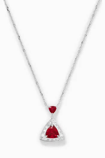 قلادة بدلاية مثلثة فضة إسترلينية