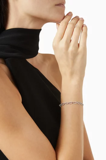 Crystal Link Bracelet in Sterling Silver