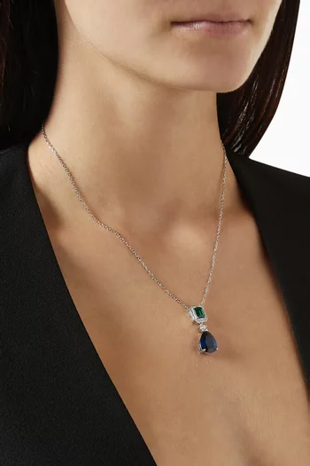 قلادة بدلاية بتصميم كمثرى فضة إسترلينية