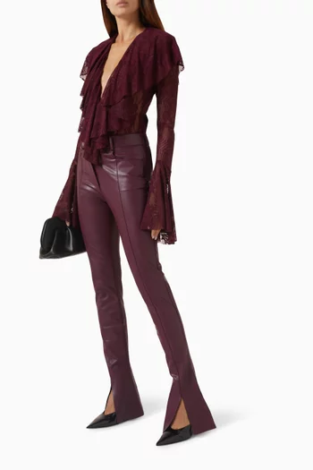 بنطال جينز سبات جلد نباتي