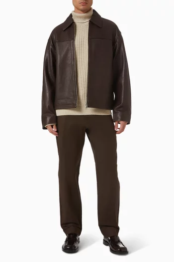 سترة بياقة مطوية قطن عضوي