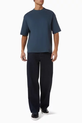 تي شيرت بفتحة رقبة O قطن