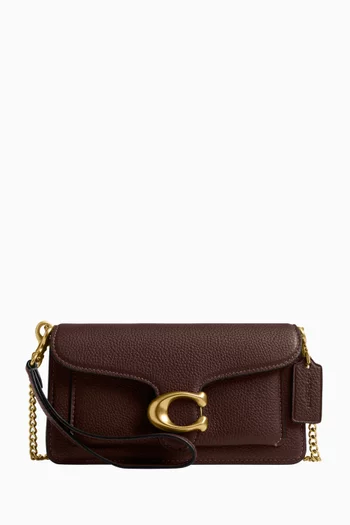 Tabby 19 Chain Crossbody Bag in Pebbled Leather