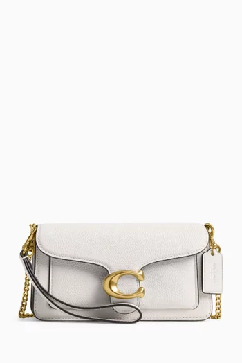 Tabby 19 Chain Crossbody Bag in Pebbled Leather