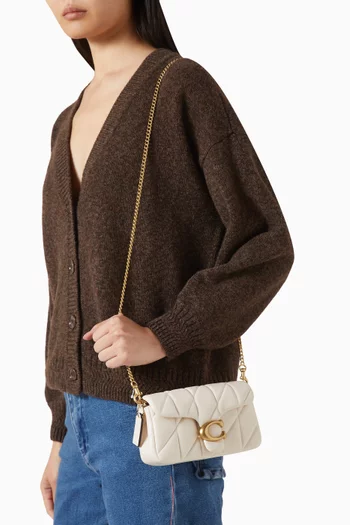 Tabby 19 Chain Quilted Crossbody Bag in Leather