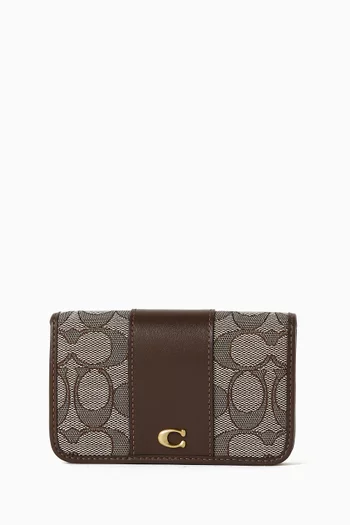 حافظة بطاقات إسنشال رفيعة جاكار بشعار الماركة