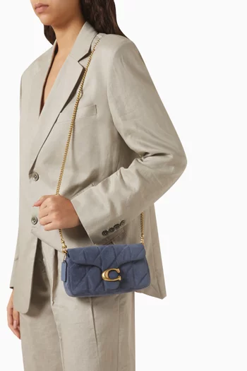 Tabby 19 Quilted Crossbody Bag in Denim